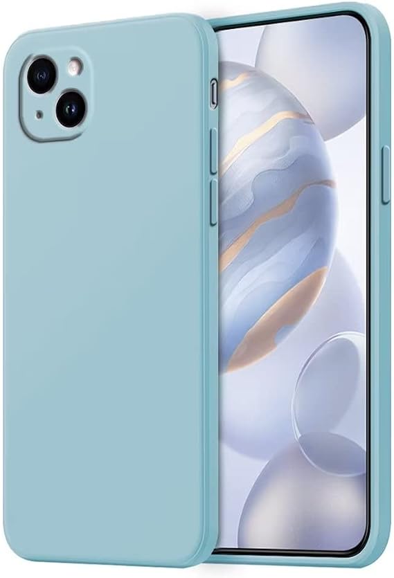 HONLEN Funda Compatible para iPhone 14 Case, (6.1" Inches) Líquida TPU Silicona Cover con Anti-Rasguño, Cáscara Suave Cubierta Hierba púrpura