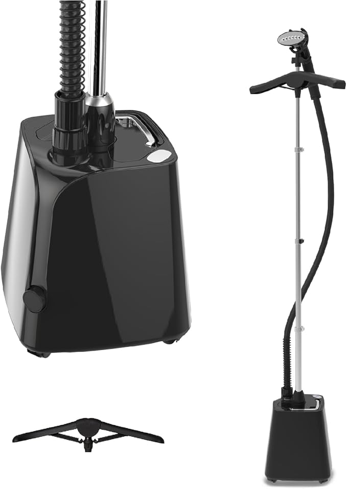 STEAMONE- Plancha de Vapor Vertical 1800W- Tanque de 1,8L- Fácil de Mover 4 Ruedas Motrices- Calentamiento 60s- Válvula Anti-Calcárea- Manguera Triple Protección Térmica- Cable 2m- Steamer H18B