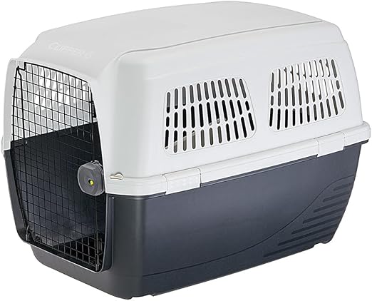 Ferplast Transportín Perro Clipper 6, IATA, Transportín para Perros Grandes MAX 45 Kg, Transportín Rígido, Viaje Mascotas Coche Avión Tren, 93 x 65 x h 68 cm, Puerta de Acero, Cierre Seguro