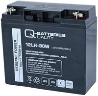 Q-Batteries 12LH-80W 12V 20Ah batería de Plomo de Fieltro AGM VRLA Alta Corriente SAI