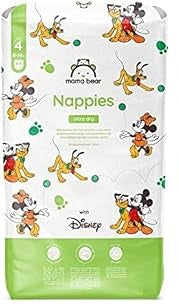 Marca Amazon - Mama Bear Disney pañales ultrasecos, Talla 4 (8-14 kg), Bianco, 84 Unidad (Paquete de 2)