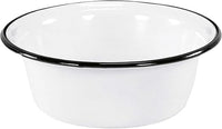 Karl Krüger - Cuenco esmaltado, color blanco con borde negro, 16 cm