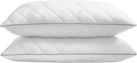 SONGMICS HOME Juego de 2 Almohadas de Cama, Doble Uso, 50 x 70 cm, Funda Suave Refrigerante, 650 g Relleno, Invierno Verano, Cojín, Lavable a Máquina y Secable a Menos de 60 °C, Blanco Nube TBP024W01