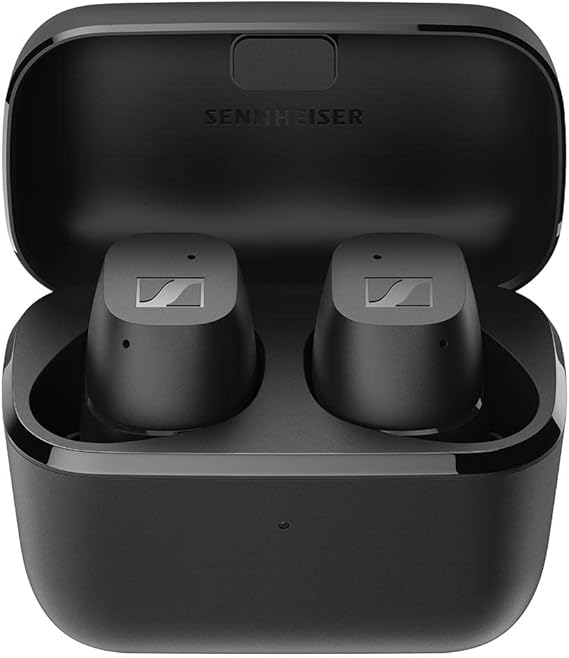 Sennheiser CX True Wireless Auriculares, Bluetooth para música y llamadas con cancelación de ruido pasiva, control táctil personalizable, acentuación de graves, IPX4 y 27 horas de batería, Negro