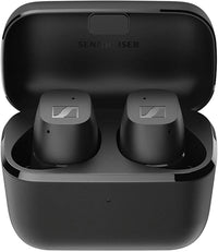 Sennheiser CX True Wireless Auriculares, Bluetooth para música y llamadas con cancelación de ruido pasiva, control táctil personalizable, acentuación de graves, IPX4 y 27 horas de batería, Negro
