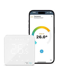 Refoss Termostato Inteligente Calefacción WiFi para Caldera de Gas, Compatible con Apple HomeKit, Alexa, Google Home, Programable, Control Remoto y por Voz