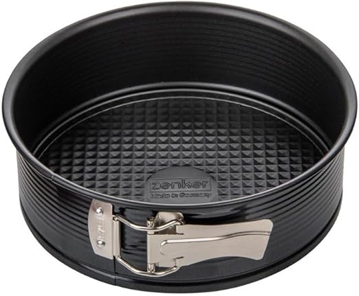 Zenker Black Metallic Molde Desmontable 20 cm 1 Fondo, Molde Reposteria, Molde Tarta o Molde Bizcocho en Acero con Revestimiento Antiadherente, Resistente hasta 230ºC, Color Negro, 20x6,5 cm, 1 ud.