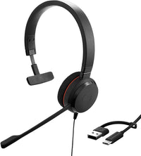 Belkin SoundForm Adapt Auriculares con Micrófono, tecnología multipunto, 65 Horas de reproducción, Bluetooth o USB-C cable, ENC, cascos inalambricos para oficina, PC, portátil, tablet, móvil