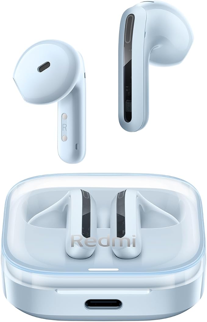 XIAOMI Redmi Buds 6 Active - Auriculares inalámbricos, cancelación de Ruido, Ligeros, hasta 36 Horas de autonomía, Bluetooth 5.3, Azul (Versión ES)