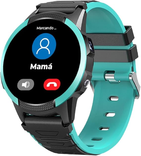 SaveFamily Slim 4G | Reloj Inteligente Niño con Localizador GPS, Llamada, Vídeo, Chat, Botón SOS, Cronómetro | SIM Incluida – Color Verde
