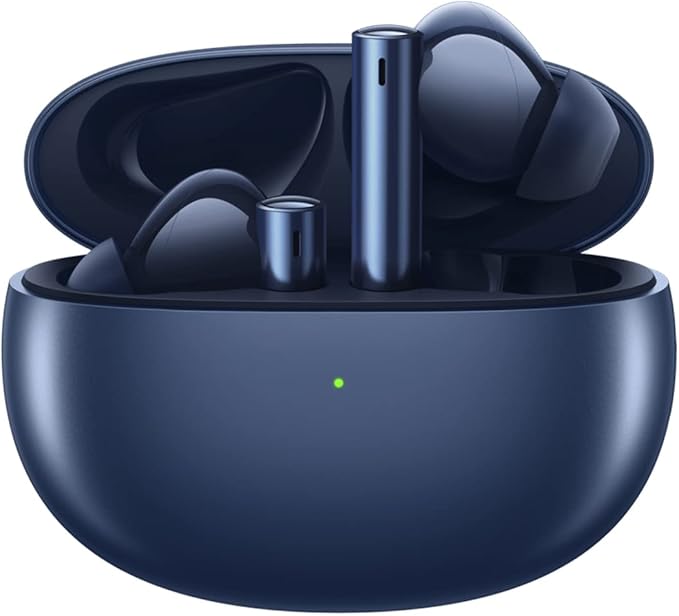 realme Buds Air 3 Auriculares Inalambricos,Cancelación activa de ruido, Controlador dinámico de refuerzo de graves de 10mm,Hasta 30 horas de reproducción,Resistencia al agua IPX5,Azul constelación