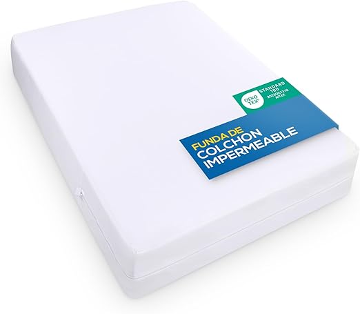 Utopia Bedding Funda de Colchón 80 x 200 x 30 cm Impermeable con Cremallera, Certificado Oeko-Tex, Cubre Colchon