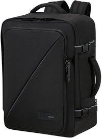 American Tourister Take2Cabin, mochila de viaje ampliable de 17,3 pulgadas, 55 cm, 42,5/48,5 L, negra (negra)