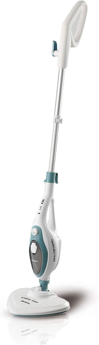 Thumbnail for Ariete 4164 Steam mop 10 en 1 mopa a vapor, 1500 w, autonomía ilimitada, depósito 350 ml, altura regulable, mango extraíble, cabezal pivotante, color blanco azul