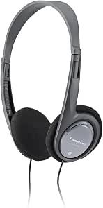 Panasonic RP-HT090E-H Auriculares Estéreo Ligeros, Supraaurales, Cable de 5 m, Control De Volumen, XBS, Conector de 3,5 mm, Color Negro