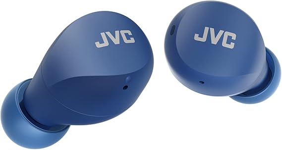 JVC Auriculares inalámbricos Gumy Mini - (5.1) Pequeños y Ligeros, con 3 Modos de Sonido, Resistencia al Agua (IPX4) y 23H de Batería. Auriculares Deportivos y para Casa - HA-Z66T-A, Azul
