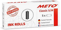 Original Meto Rodillos de tinta de para las etiquetadoras manuales ProLine S y M 9506060 (para etiquetas de 26 x 12 mm y 26 x 16 mm) 5 unidades, negro
