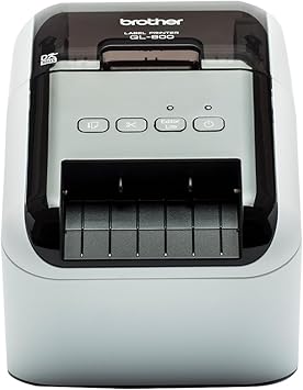 Brother Impresora de etiquetas QL-800 (con función de impresión en rojo y negro, interfaz USB, impresión de códigos de barras, cortador automático)