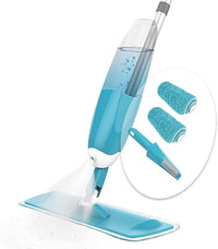 Thumbnail for VOUNOT® Mopa Spray, Mopa con Pulverizador, Fregona con Vaporizador, con 2 Almohadilla de Microfibra y 1 Rasqueta de Ducha, 650ml, Azul