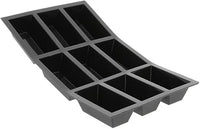 De Buyer - Plaque de 9 Cakes MOUL'FLEX en silicone - 17,5 x 30 cm -, Noir