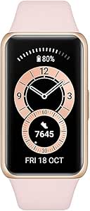 HUAWEI, Band 6, Pulsera de Actividad con monitorización de Oxígeno en Sangre (SpO2), 24horas, Pantalla FullView, Batería para Dos semanas, Análisis de frecuencia Cardiaca, Rosa, De 1,47 Pulgadas