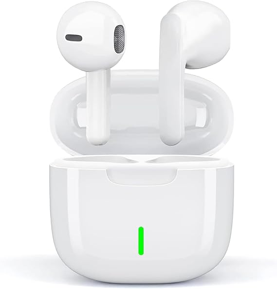 Auriculares Inalámbricos,In Ear Auriculares Bluetooth 5.3 con Cancelacion Ruido HD Mic, 50H HiFi Estéreo Cascos, Control Táctil, IPX7 Impermeable Deportes Audifonos Inalambricos para iPhone Android