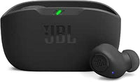 JBL Wave Buds, auriculares inalámbricos In-Ear con resistencia al agua IP54 e IPX2, bajos potentes y 32 horas de duración de la batería, en negro