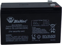 Diamec Batería Plomo AGM 12v 7Ah F1 para Seguridad