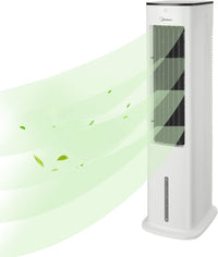 Thumbnail for Midea Enfriador de Aire 4 en 1, Ventilador con Refrigeración por Agua de 5L, Humidificador e Ionización, Aire Acondicionado sin Manguera de Escape, 355m³/h, con Control Remoto,55W,Blanco