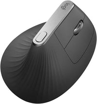 Logitech MX Vertical ergonomische Draadloze Muis, Multi-Device, Bluetooth of 2.4 GHz Unifying USB dongle, 4000 DPI Optische Tracking, 4 Knoppen, snel oplaadbaar, PC/Mac/Laptop/iPad OS - Zwart, 1 stuk