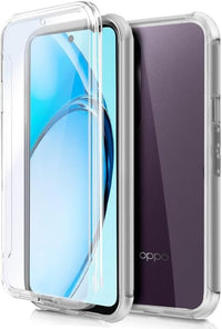 Funda Cool Silicona 3D para OPPO A60 (Transparente Frontal + Trasera)