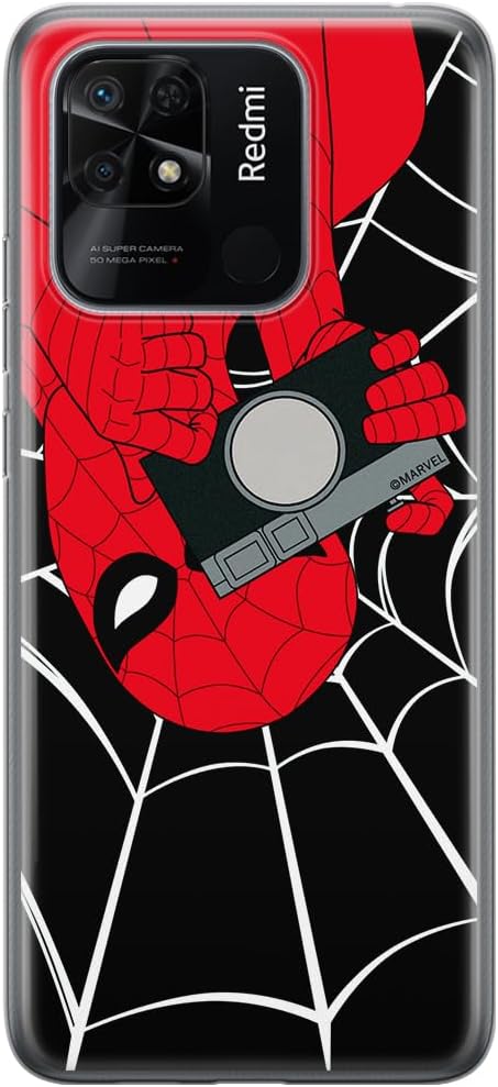 ERT GROUP Handyhülle für Xiaomi REDMI 10C Original und offiziell Lizenziertes Marvel Muster Spider Man 027 optimal an die Form des Handy angepasst, hülle aus TPU