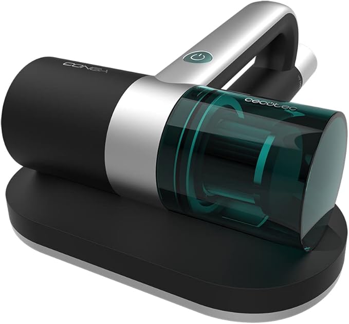Cecotec Aspirador de Colchones y Tapicerías Conga Rockstar 3000 Mattress. 300 W, 10 kPa, Luz Ultravioleta UV-C, Tecnología con Cepillo Motorizado, Tecnología de Aire Caliente