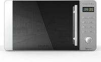 Cecotec Microondas ProClean 5120 Inox. 700 W, Grill 800 W, Capacidad 20 L, Revestimiento Ready2Clean para mejor Limpieza, Tecnología 3DWave, 8 Programas, Diseño Frontal Puerta Espejo