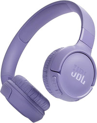 JBL Auriculares Tune 520 BT, inálambricos por Bluetooth, 57 horas de reproducción con JBL Pure Bass, plegables, morado
