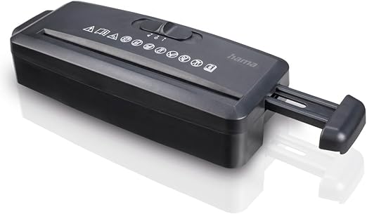 Hama |Trituradora de Papel con Nivel de Seguridad P-1 ("Mini S6, Dimensiones 30,8 x 10,6 x 6,3 cm, MAX. Nivel de Ruido: 72 db, MAX. Velocidad de Corte: 3 m/min, 8mm Corte) Negro