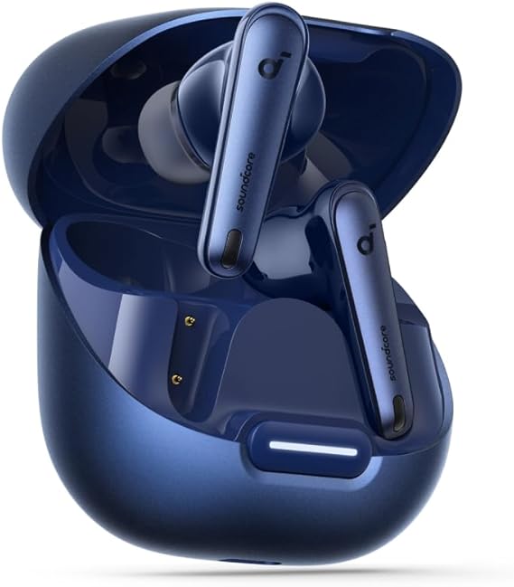 soundcore by Anker Liberty 4 NC Bluetooth-Kopfhörer mit Geräuschunterdrückung, 98,5% Noise Cancelling, Adaptive Geräuschunterdrückung für Ohren und Umgebung, Hi-Res Sound, 50H Wiedergabe (Blau)