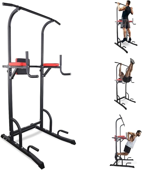 Mobiclinic® fitness, Estación de fondos, Multifit, Altura y respaldo regulables, Resistente, Marca española, Dominadas, Torre multifuncional, Power tower, Gimnasio en casa, Pull-up