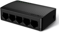 Thumbnail for Tenda LAN Switch 5 Port Gigabit Switch Mini Netzwerk Switch, LAN Hub, LAN Verteiler (Plug-and-Play Ethernet Switch, Lüfterlos, Unmanaged, Schwarz) (SG105 V4.0)