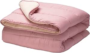 PIKOLIN Baby - Edredón para Bebé, Relleno Nórdico Reversible 300 gr - Bicolor - Tacto Pluma, Cálido, Transpirable - para Cuna de 60 - Color Malva/Blanco, 100 x 120 cm
