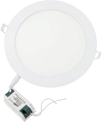 Jandei – Downlight LED Empotrable, 15W, 1200 Lumen, Forma Redonda, Orificio para Empotrar Ø 170 mm, Extraplano 17 mm Profundidad, Color de Luz Blanco Cálido 3000K, Transformador Incluido
