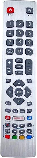 JZK Mando a Distancia de Repuesto para Sharp TV, Mando a Distancia Compatible con Sharp Smart Televisión LC-32HG5141K LC-32HG5341K LC-40UG7252K