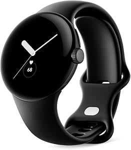 Google Reloj Inteligente, USB, Negro con Correa de obsidiana, Talla única