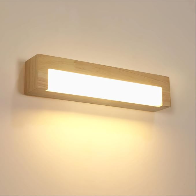 Comely Aplique de Pared Interior LED 18W Lámpara Pared de Madera 3000K