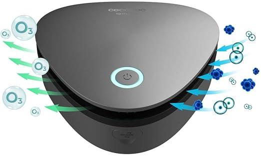 Cecotec Generador de Ozono Purificador de Aire Elimina Virus, Bacterias y Malos Olores TotalPure 1050 Ozone Portable. 3W, 20 Mg/H, Temporizador, 2 Modos, Carga con USB, Baterías 1800mAh