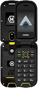 Flip Phone Hammer Dig LTE 4G Robusto Teléfono de Tapa, 2 Pantallas, simlock-Free, Dual SIM, sin Contrato, 1200 mAh, 4G/LTE, Resistente al Agua IP68