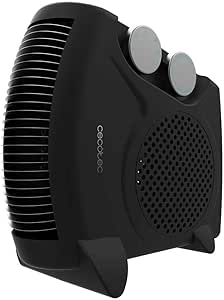 Cecotec Calefactor Eléctrico Bajo Consumo ReadyWarm 2000 Max Dual Black. Termoventilador de 2000W, 3 Modos, Termostato Regulable, Seguridad Sobrecalentamiento, Área de Cobertura 20m2