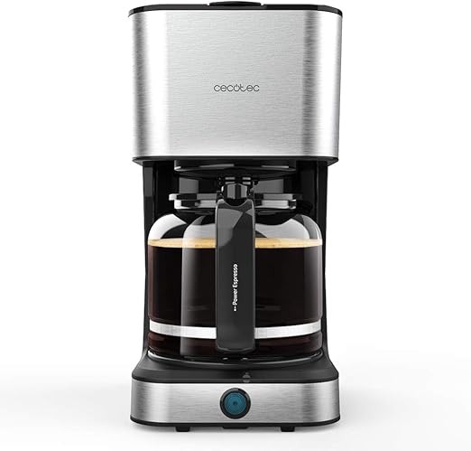 Cecotec Cafetera de Goteo Coffee 66 Heat. 950 W, Tecnología ExtemeAroma, Función Recalentar y Mantener, Jarra Termoresistente de 1,5L, Autoapagado, Acabado en Acero Inoxidable