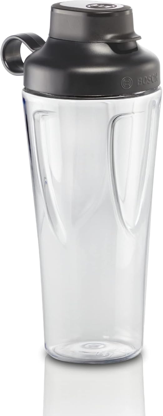 Bosch Hausgeräte ToGo MMZBT01B - Botella para smoothie Togo (0,6 L, irrompible, resistente, con tapa, insípido, apta para robot de cocina Optimum