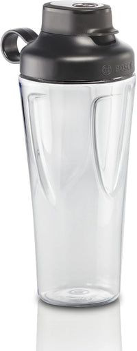 Bosch Hausgeräte ToGo MMZBT01B - Botella para smoothie Togo (0,6 L, irrompible, resistente, con tapa, insípido, apta para robot de cocina Optimum